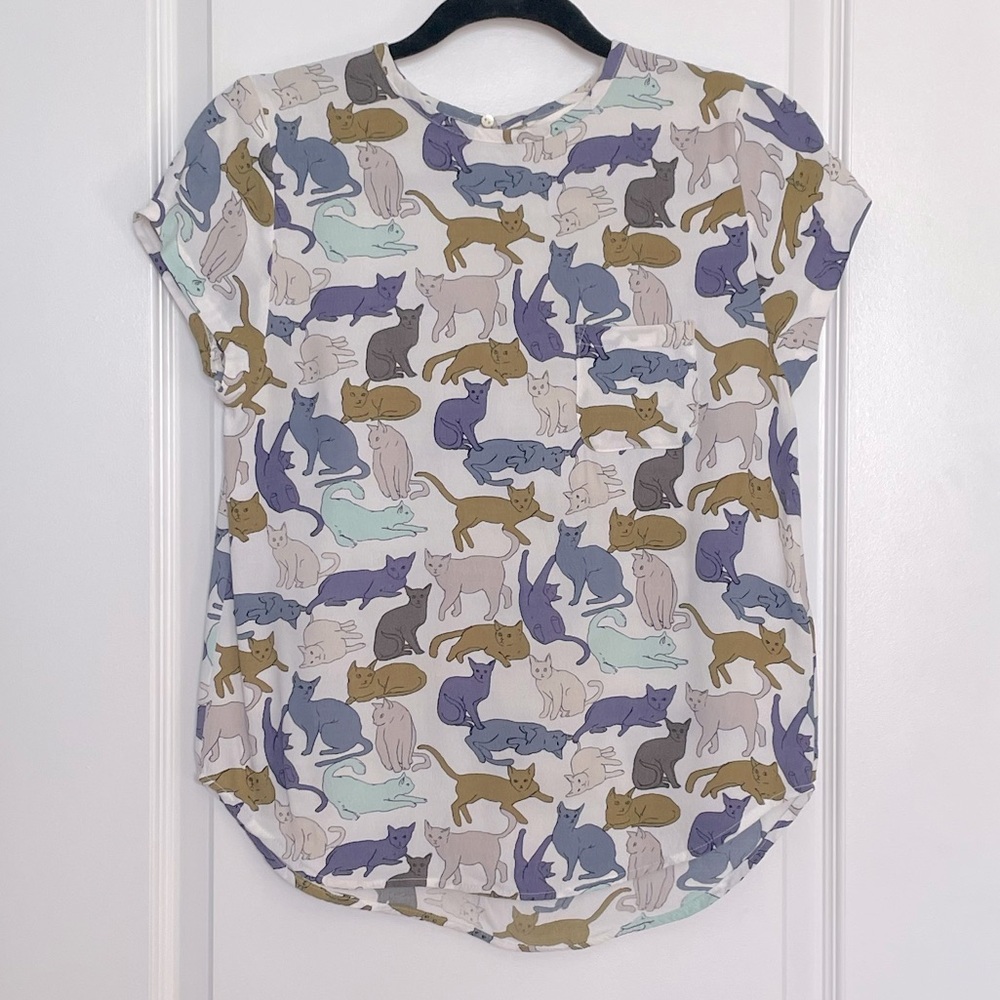 H&M Cat Pattern Top